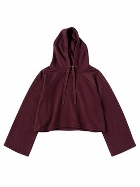 Athleta Steady State Crop Hoodie Antique Burgundy M